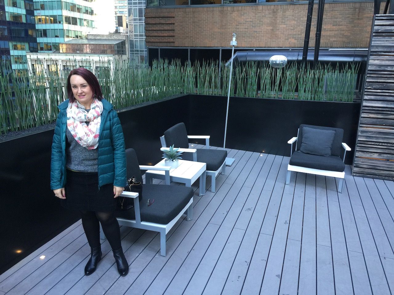 Mardi on our rooftop terrace