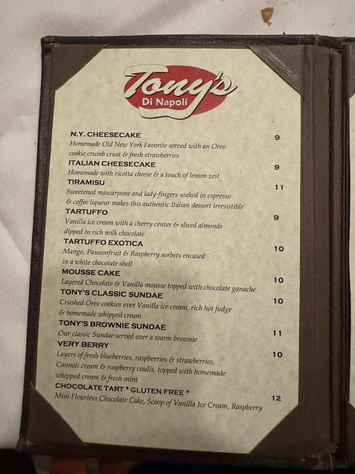 Day 24: Lunch at Tony’s